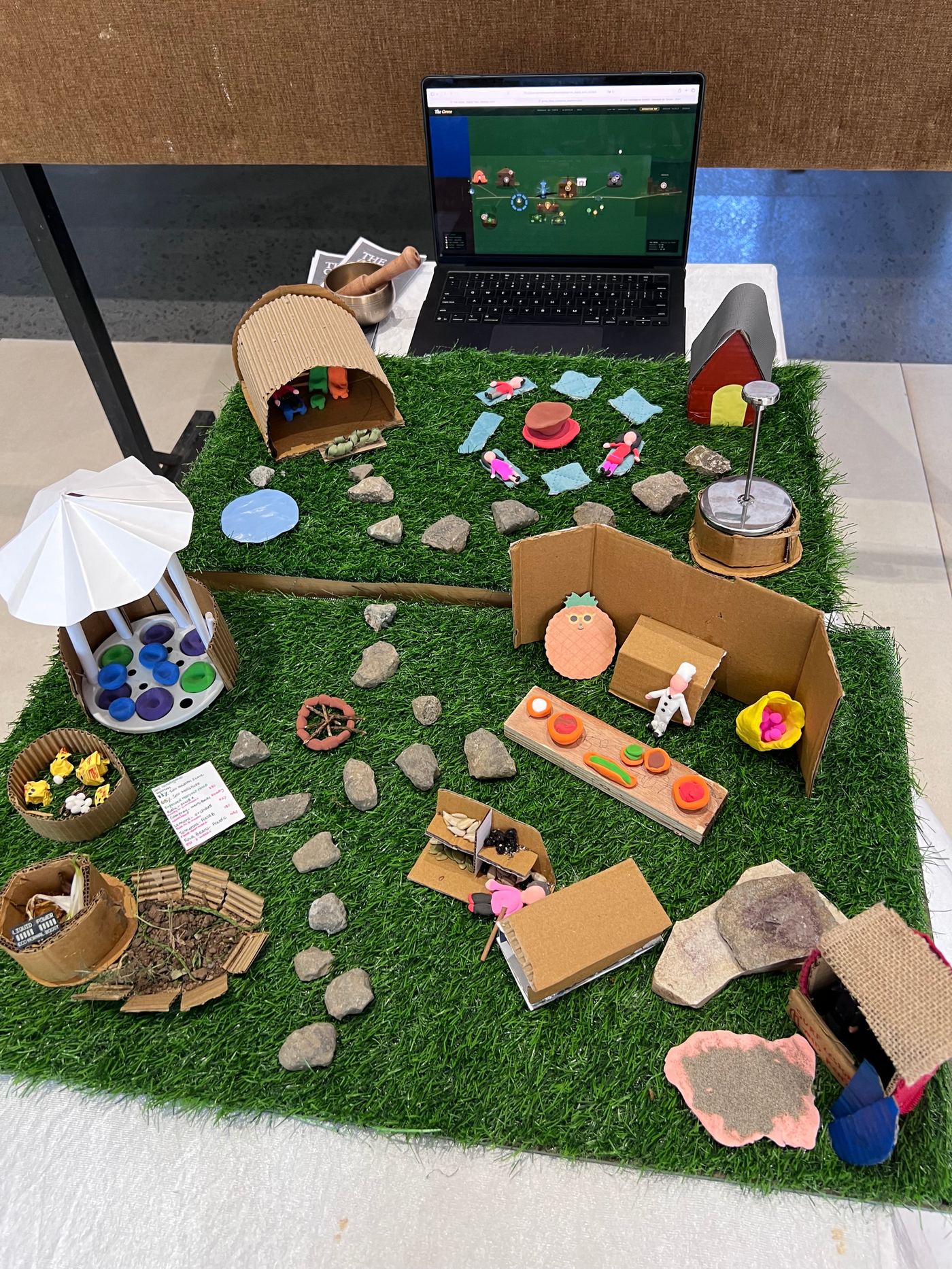 The Grove tactile map — full physical model